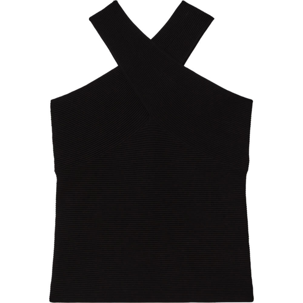 REISS DARLA Ribbed Cross Over Vest